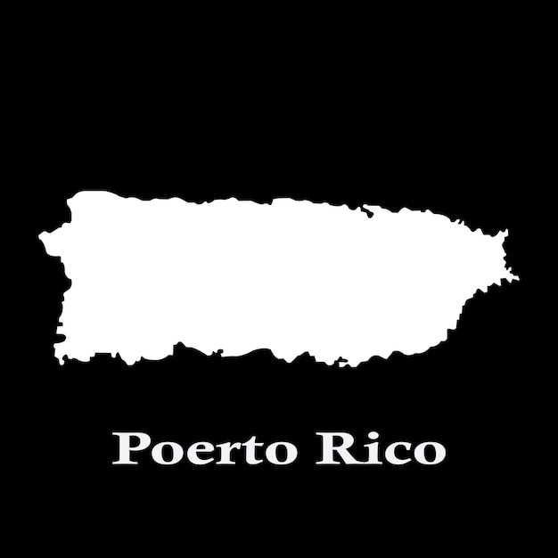 Kaart van Puerto Rico.