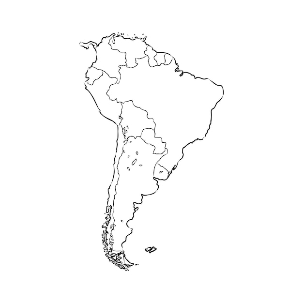 Kaart van Zuid-Amerika kaart concept Zuid-Amerika vector