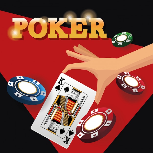 Kaarten met poker en fiches pictogram