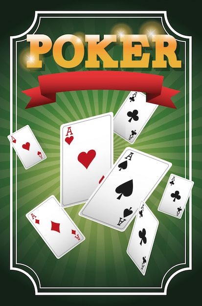 Kaarten met poker pictogram