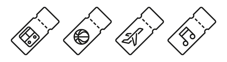 Vector kaartje vectorpictogrammen kaartjepictogram voor website