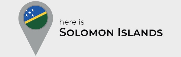 Kaartpictogram van de Salomonseilanden hier is de vectorillustratie van de Salomonseilanden