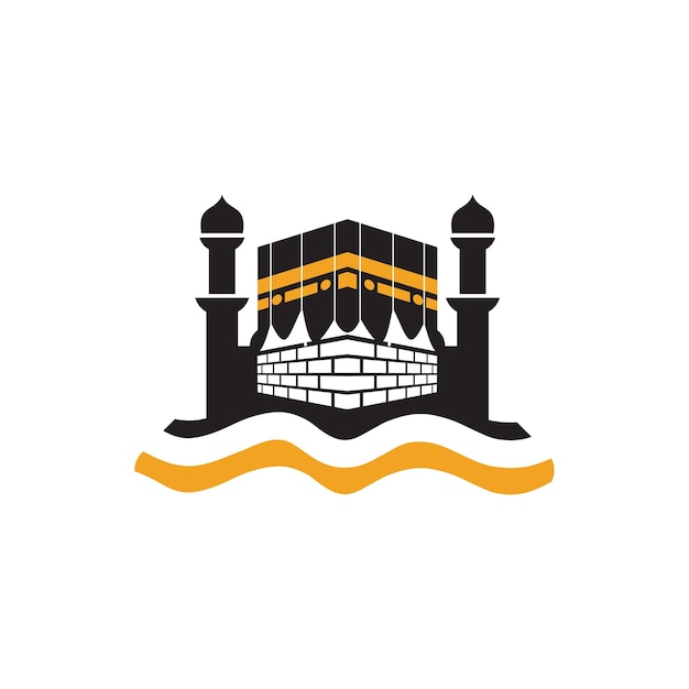 Premium Vector Kabah Islamic Hajj logo design