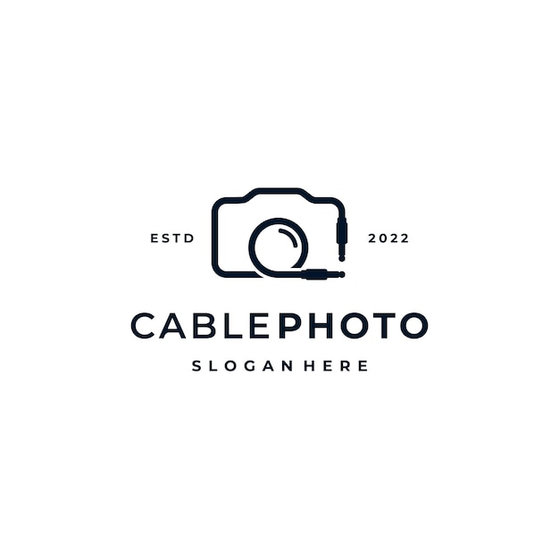 Kabel camera fotografie Logo ontwerp inspiratie