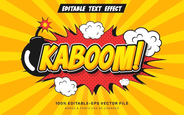 Комический текстовый эффект kaboom