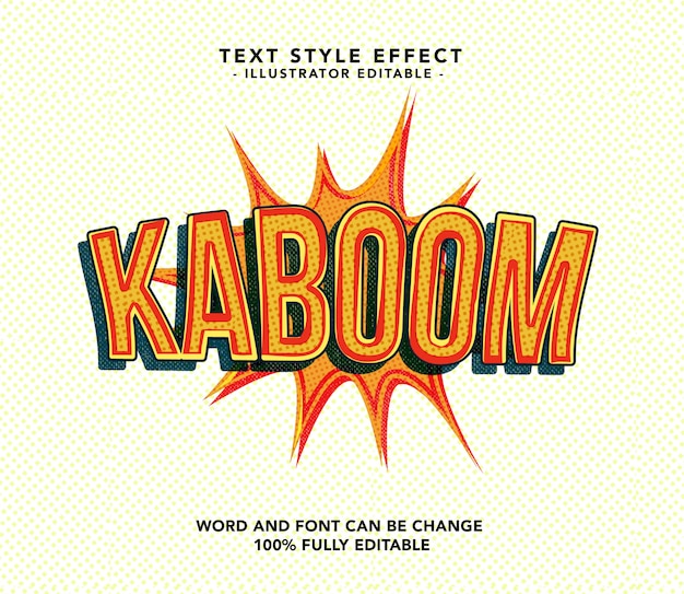 Vector kaboom-lettertype