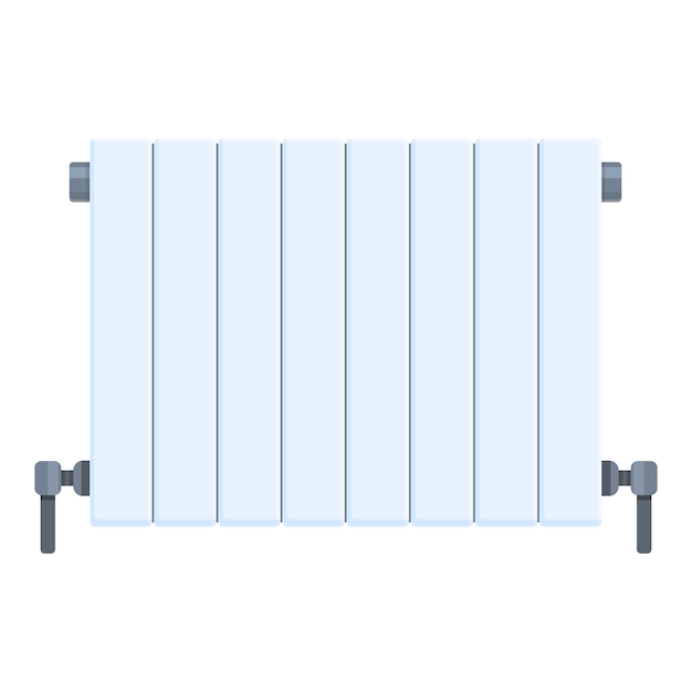 Vector kachel convector pictogram cartoon vector elektrische kamer verwarming huis