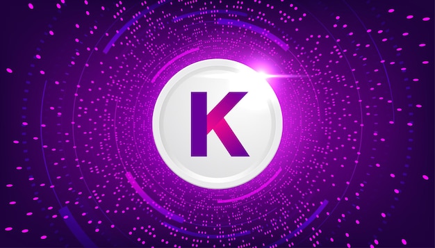 Kadena KDA コイン暗号通貨コンセプト バナー背景。