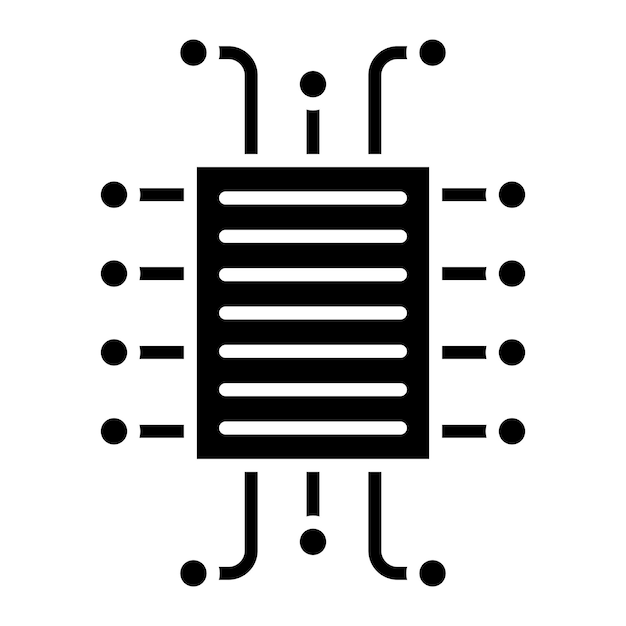 Kaders Glyph effen zwarte afbeelding