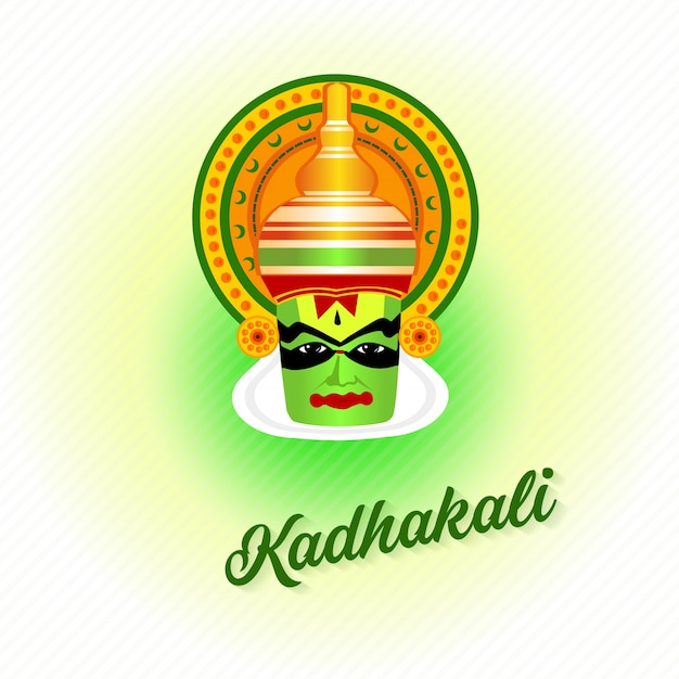 Kadhakali face vector illustration