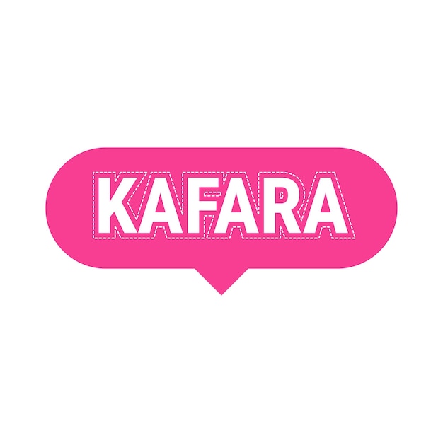 Kafara Pink Vector Callout Banner met informatie over het inhalen van gemiste vastendagen