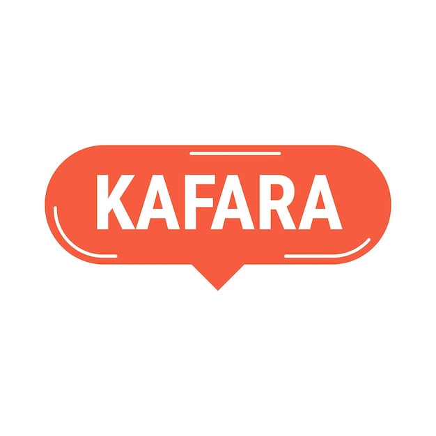 Kafara Red Vector Callout Banner met informatie over het inhalen van gemiste vastendagen