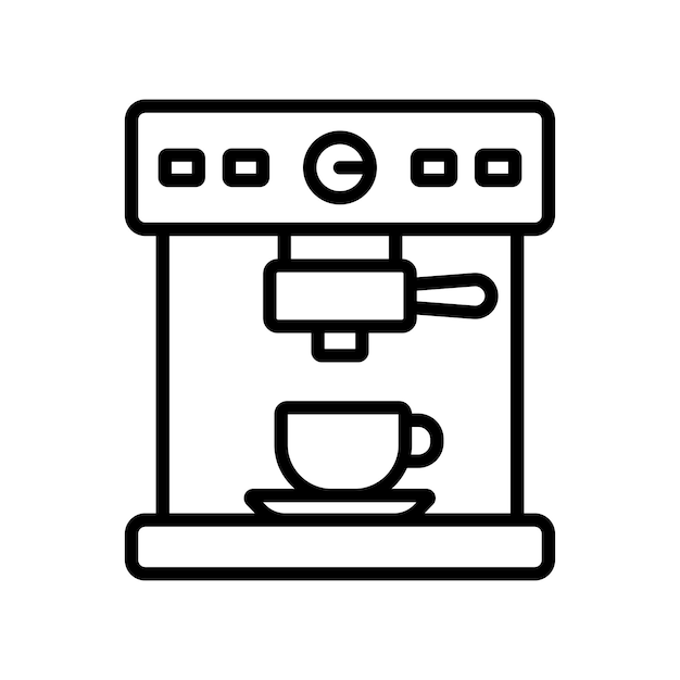Kaffee maker icoon vector ontwerp sjabloon eenvoudig en schoon