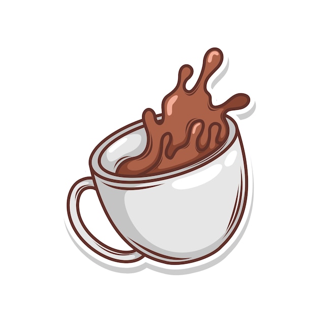 Kaffeedrank in een beker illustratie