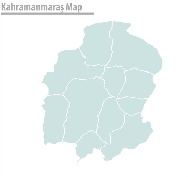 Kahramanmara mappa illustrazione vettore città della turchia