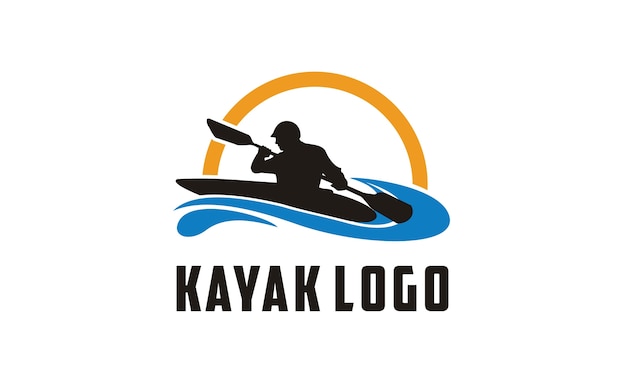 Kajak logo ontwerp inspiratie