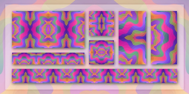 Kaleidoscope geometric colorful pattern abstract background vector illustration eps 10