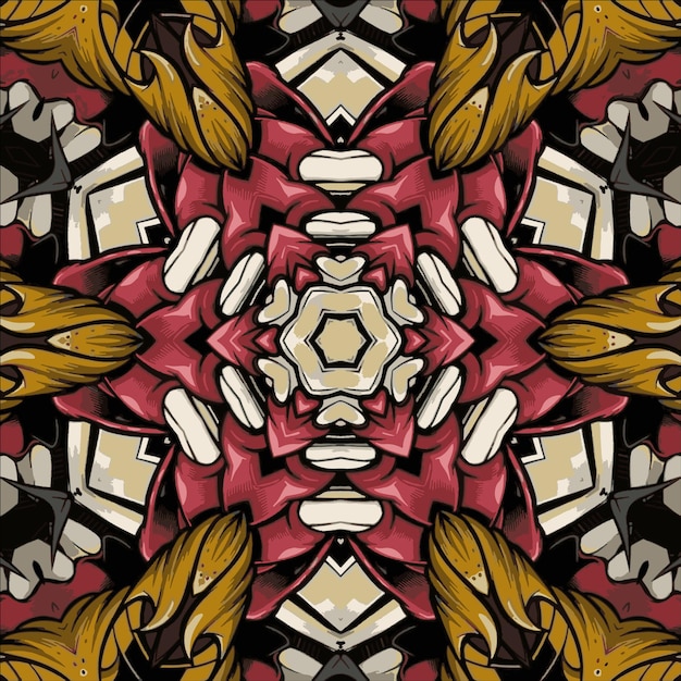 Kaleidoscope ornament illustration