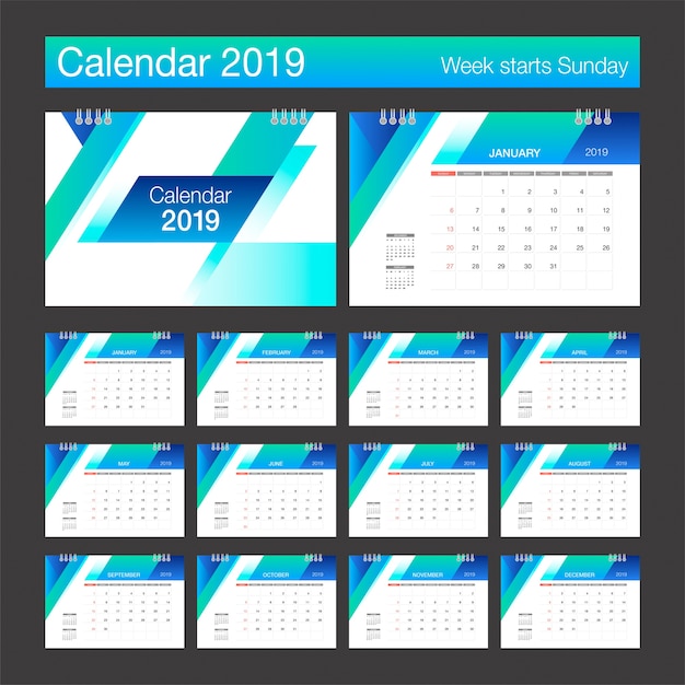 Kalender 2019.