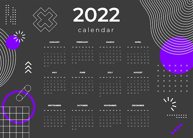 Kalender 2022 sjabloon vector set bureaukalender 2022 wandkalender ontwerp planner