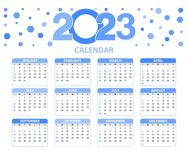 kalender 2023 bloemen met kleurrijk met datums en maanden