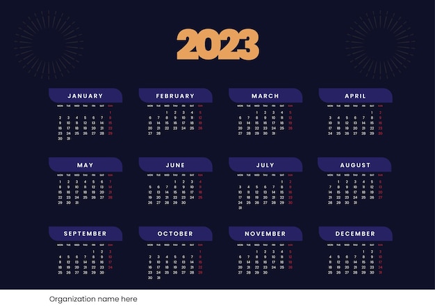 Kalender 2023 Illustratie