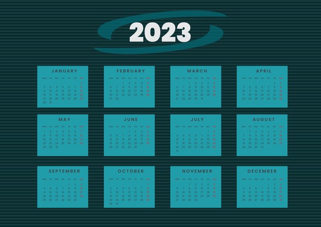 Kalender 2023 Illustratie