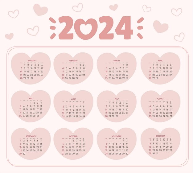 Kalender 2024 alle maanden nationale feestdagen kalender