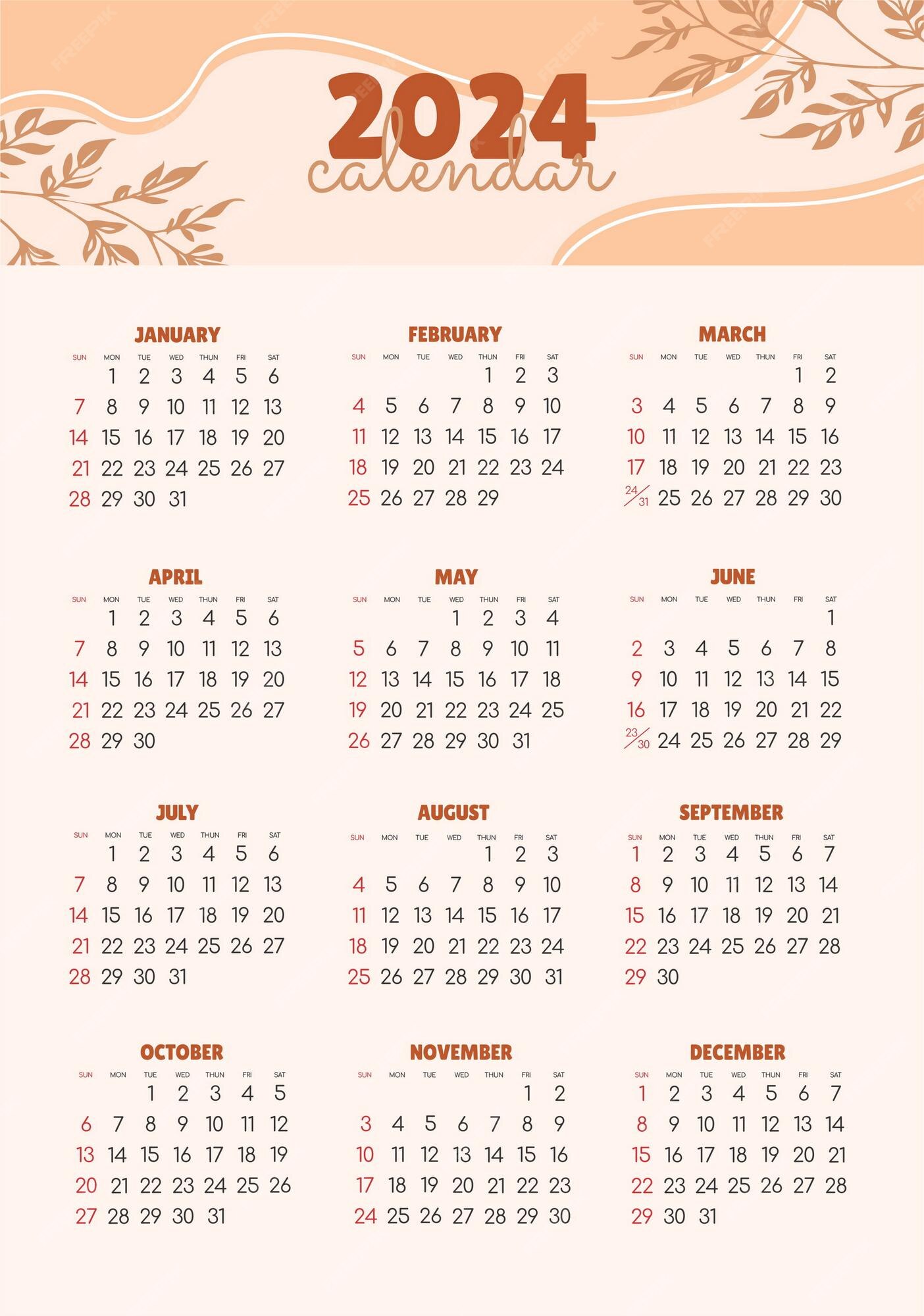 Kalender 2024 alle maanden nationale feestdagen kalender