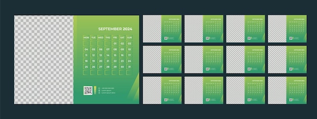 kalender 2024 bureau sjabloonontwerp