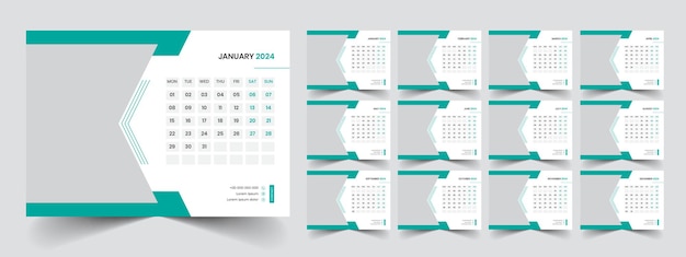 Kalender 2024 week begin maandag corporate design planner sjabloon