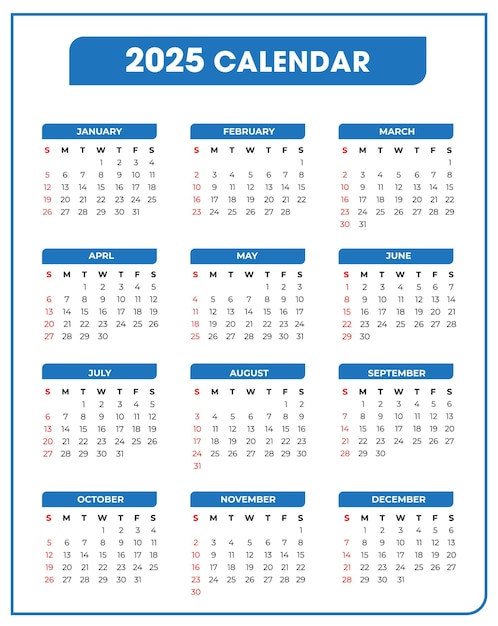 Kalender Gelukkig Nieuwjaar 2025