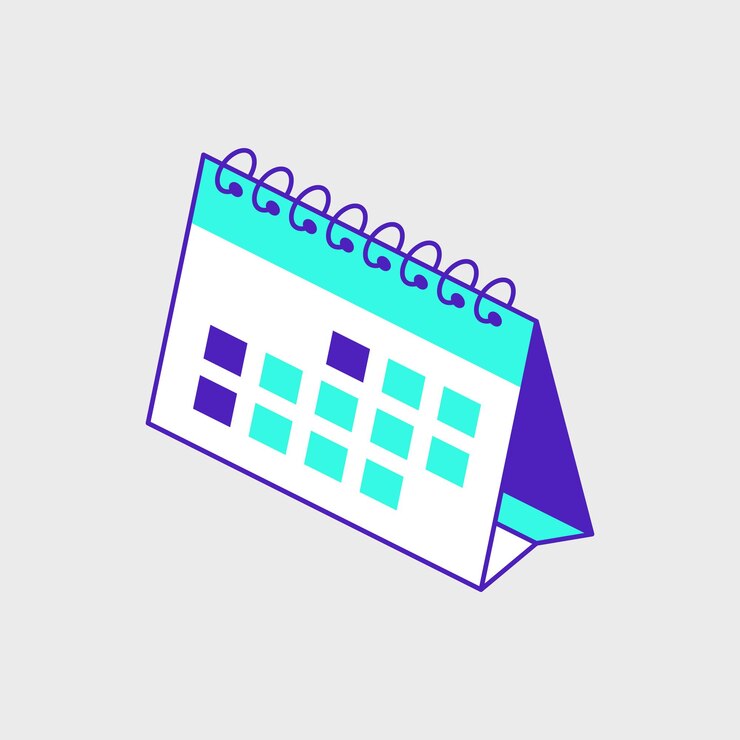 Kalender isometrische vector pictogram illustratie