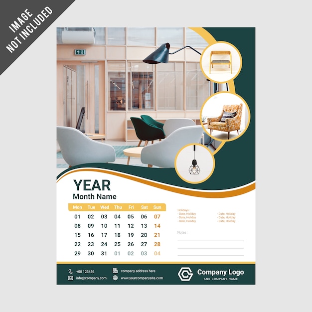 Vector kalender ontwerpsjabloon