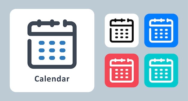 Kalender pictogram vector illustratie lijn overzicht pictogrammen