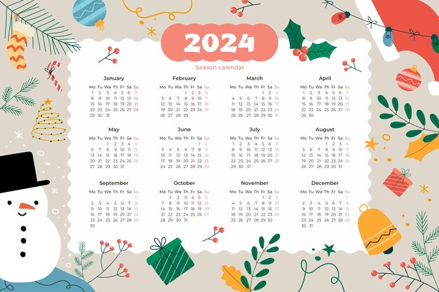 Vector kalender van 2024