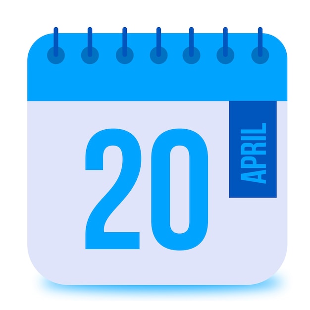 Kalender van de maand april dagelijkse planner herinnering