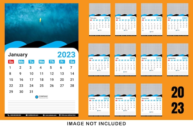 kalender voor 2023, 2023 kalender, 2023 posterkalender