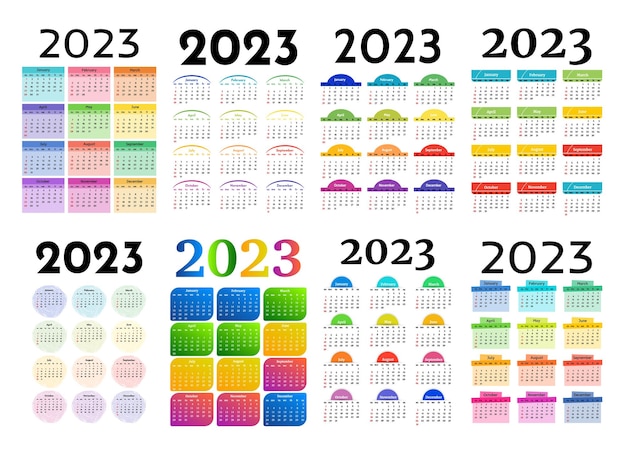 Kalender voor 2023 geïsoleerd op een witte achtergrond