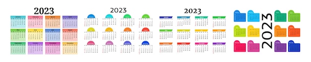 Kalender voor 2023 geïsoleerd op een witte achtergrond