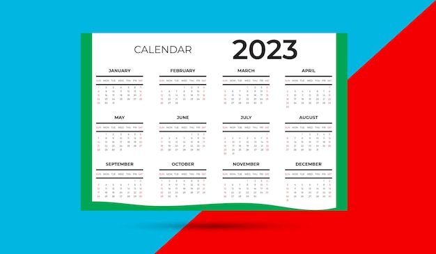 Kalenderontwerp voor 2023