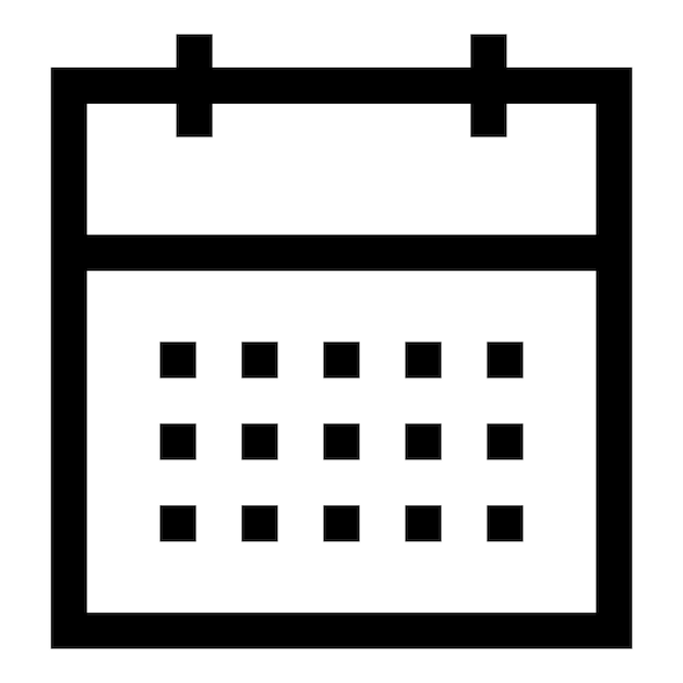 Kalenderpictogram geïsoleerd op een witte achtergrond