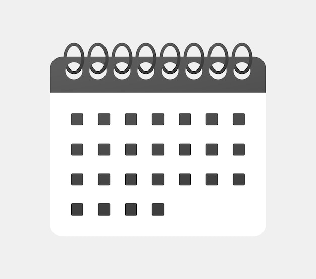 Kalenderpictogram Platte stijlkalender Vector pictogram