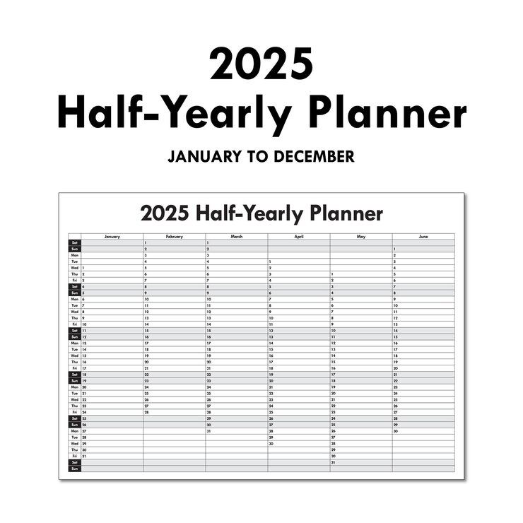 Vector kalenderplanner voor 2025