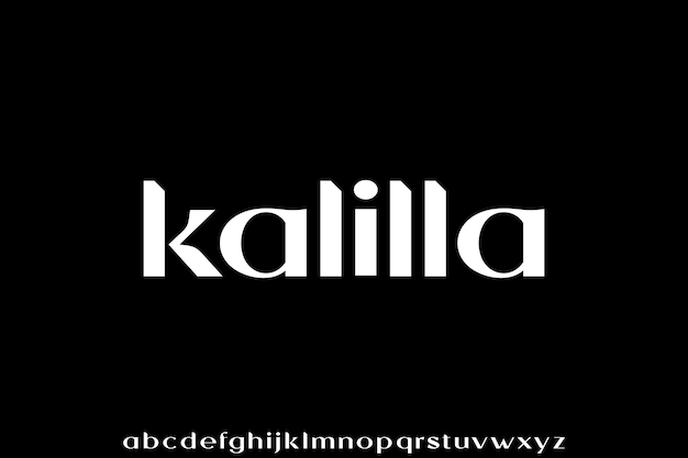 Kalilla. de luxe en elegante glamourstijl van het lettertype