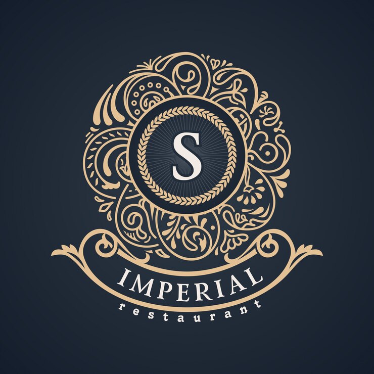Vector kalligrafisch bloemen barok monogram. embleem s