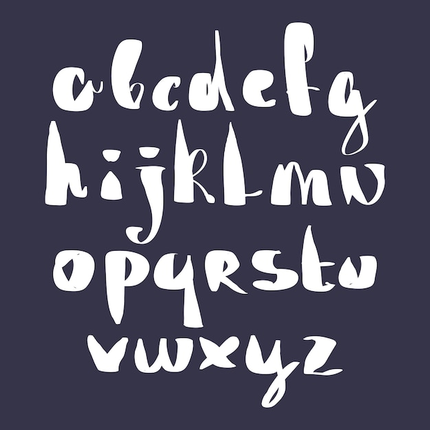 Kalligrafisch manuscriptdoopvont, vectoralfabetbrieven.