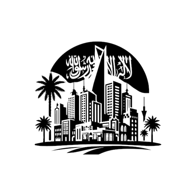 Kalma titolo calligrafia islamica vettorelogo islamico calligrafi