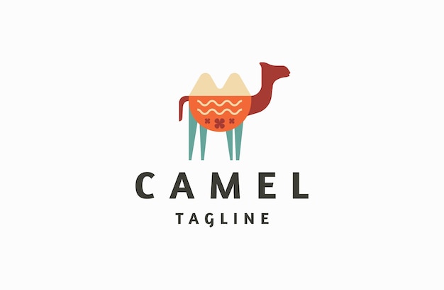 Kameel logo pictogram ontwerp sjabloon platte vectorillustratie