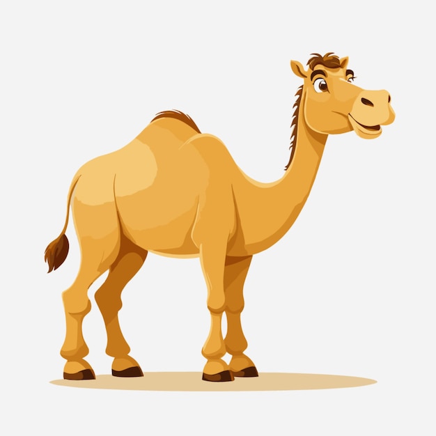 Kamelenkarakter vector op witte achtergrond